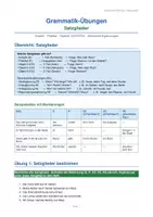 Vorschau - Arbeitsblätter - Übungen zu den Satzgliedern (S, P, O2, O3, O4, adverbiale E.) - Deckblatt