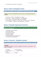 Vorschau - Arbeitsblätter - Übungen zu den Satzgliedern (S, P, O2, O3, O4, adverbiale E.) - Seite 1