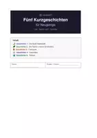 Vorschau - Arbeitsblätter - Leseheft mit 5 neuen Kurzgeschichten - Deckblatt