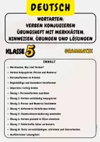 Vorschau - Stationenlernen - Wortarten: Verben konjugieren - Übungsheft mit Merkkästen, Hinweisen, Übungen und Lösungen - Klasse 5 - Deckblatt