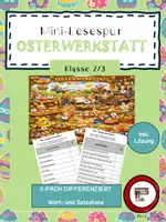 Vorschau - Arbeitsblätter - Mini-Lesespur Osterwerkstatt - Deckblatt