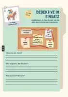 Vorschau - Arbeitsblätter - Bremer Stadtmusikanten: Detektivfall zur Gemeinschaft - Deckblatt