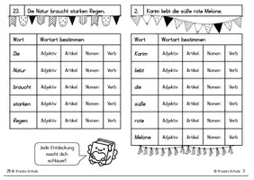 Vorschau - Arbeitsblätter - Wortarten üben – Klasse 2 - Deckblatt