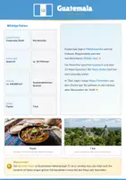 Vorschau - Arbeitsblätter - Steckbrief Guatemala — Länder und Kontinente entdecken - Deckblatt