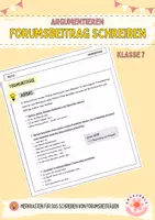 Vorschau - Arbeitsblätter - Merkkasten - Forumsbeitrag schreiben - Deckblatt