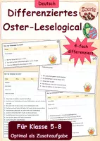 Vorschau - Arbeitsblätter - Oster-Leselogical differenziert Klasse 5-8 - Deckblatt