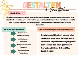 Vorschau - Poster - Gestalten und Darstellen Übersicht - Deckblatt