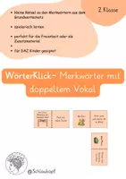 Vorschau - Spiele - WörterKlick - Doppelvokal Merkwörter - Deckblatt