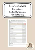 Vorschau - Test - Streitschlichter Kompetenzbeobachtungsbogen Prüfung - Deckblatt