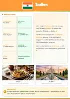 Vorschau - Arbeitsblätter - Steckbrief Indien — Länder und Kontinente entdecken - Deckblatt
