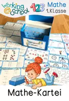 Vorschau - Stationenlernen - Mathekartei Klasse 1 | Übungskartei & Freiarbeitsmaterial Grundschule - Deckblatt