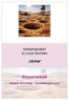 Vorschau - Arbeitsblätter - Klassenarbeit „Löcher“ von Louis Sachar: Innerer Monolog zum Jugendroman inkl. Bewertungsbogen - Deckblatt