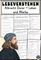Vorschau - Arbeitsblätter - Albrecht Dürer – Leben und Werke Sachtext, Lesen und Verstehen, Leseverstehen - Deckblatt
