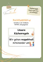 Vorschau - Poster - Küchenregeln - Verhaltensregeln im ES- Unterricht - Deckblatt