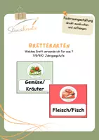 Vorschau - Fördermaterial/Inklusion - Bretterarten - Welche Bretterfarbe für welches Lebensmittel - Deckblatt