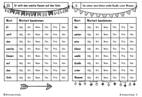 Vorschau - Arbeitsblätter - Wortarten üben – Klasse 3 - 4 - Deckblatt