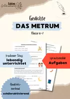 Vorschau - Arbeitsblätter - Das Metrum - lebendig und differenziert Klasse 6 Klasse 7 - Deckblatt