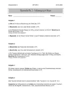 Vorschau - Klassenarbeiten - Klassenarbeit "Fortbewegung in Luft und Wasser" (WP NW) - mit EWH - Deckblatt