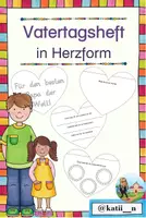 Vorschau - Mal- und Bastelvorlagen - Muttertagsheft & Vatertagsheft in Herzform #muttertagbeieduki - Seite 1