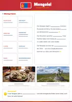 Vorschau - Arbeitsblätter - Steckbrief Mongolei — Länder und Kontinente entdecken - Seite 1