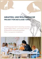 Vorschau - Stundenentwürfe - Soziales Lernen mit der Giraffen- und Wolfssprache (Klasse 1 und 2) - Deckblatt