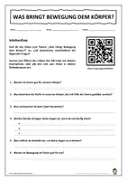 Vorschau - Unterrichtsreihen - Was bringt Bewegung dem Körper? - Homeschooling - Deckblatt