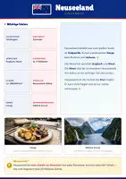 Vorschau - Arbeitsblätter - Steckbrief Neuseeland — Länder und Kontinente entdecken - Deckblatt
