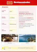 Vorschau - Arbeitsblätter - Steckbrief Nordmazedonien — Länder und Kontinente entdecken - Deckblatt