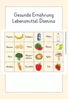 Vorschau - Spiele - Lebensmittel Domino - Gesunde Ernährung - Deckblatt