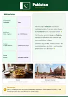 Vorschau - Arbeitsblätter - Steckbrief Pakistan — Länder und Kontinente entdecken - Deckblatt