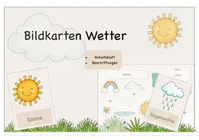 Vorschau - Arbeitsblätter - Bildkarten — Wetter - Deckblatt