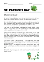 Vista previa - Fichas informativas / Documentos de lectura - St. Patrick's Day - página 1