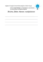 Vorschau - Stundenentwürfe - Materialpaket - Problemlöseaufgabe zur Multiplikation von Brüchen + Klassenarbeit l Mathe l Klasse 6 - Seite 3