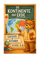 Vorschau - Stundenentwürfe - Sachunterricht Klasse 3 & 4: Die Kontinente der Erde. Mit kurzen Stundenentwurf. - Deckblatt