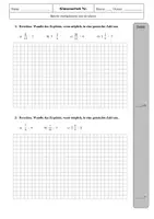 Vorschau - Test - Klassenarbeit Brüche multiplizieren und dividieren l Mathematik Klasse 6 - Seite 1