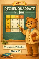 Vorschau - Arbeitsblätter - Mathe Klasse 2 Rechenquadrate bis 100 - Deckblatt