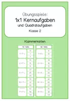 Vorschau - Spiele - Klammerkarten 1x1 Übung (Kernaufgaben und Quadrataufgaben) - Deckblatt