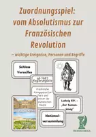 Vorschau - Fördermaterial/Inklusion - Zuordnungsspiel: vom Absolutismus zur Französischen Revolution - Deckblatt