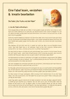 Vorschau - Arbeitsblätter - Der Fuchs und der Rabe: Eine Fabel verstehen & kreativ gestalten - Seite 1