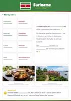 Vorschau - Arbeitsblätter - Steckbrief Suriname — Länder und Kontinente entdecken - Seite 1