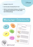 Vorschau - Arbeitsblätter - Wortarten Ostereisuche - Deckblatt