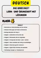 Vorschau - Arbeitsblätter - Das oder dass? Lern- und Übungsheft mit Lösungen - Klasse 4 - Deckblatt