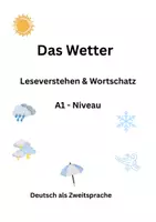 Vorschau - Arbeitsblätter - Wetter - DaZ A1 Leseverstehen.Wortschatz.Diktate - Seite 1