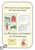 Vorschau - Stundenentwürfe - Kl.2: Lesespaziergang "Bauernhof" fünffach differenziert mit Vorentlastung - Deckblatt
