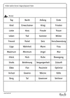 Vorschau - Spiele - Gegensatzpaare finden - Nomen, Verben, Adjektive - Seite 1