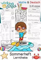 Vorschau - Arbeitsblätter - Sommer | Deutsch | Mathe | Lerntheke | Klasse 3 - Deckblatt