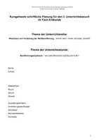 Vorschau - Unterrichtsreihen - Unterrichtsentwurf: Bevölkerungsexplosion – wie viele Menschen (er)trägt die Erde? - Deckblatt