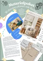 Vorschau - Stundenentwürfe - Wohnung einrichten mit Budget – komplette UpP (Note 1,3) Arbeitslehre | inkl. Arbeitsblätter, SuP, Verlaufsplan, Präsentation, Möbelkatalog & Grundriss - Deckblatt