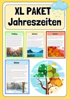 Vorschau - Arbeitsblätter - XL Paket - Rund um die JAHRESZEITEN - Sachtexte - Deckblatt