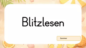 Vorschau - Präsentationen/Tafelbilder - Blitzlesen Sommer – Lesetraining Deutsch | Grundschule Klasse 2–3 - Seite 1